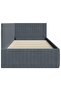 Corner Bed Frame with Headboard Dark Grey 90 cm x 200 cm Velvet - 5