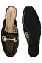 Women Metallic Woven Diamante Mules in Black - 4