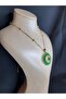 Gold Color Green Stone Sun Model Ball Chain Steel - 3