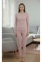 Viscose Knitted Long-Sleeved Trousers Pajama Set - 2