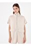 Soft Textured Pocket Detailed Vest & Pants Set - Stone Color - - 4