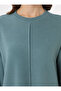 Soft-Touch Seam Detail Modest Dress - Water Green - - 4