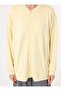 Basic Design Draped Sweatshirt - Light Yellow - - 3