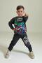 Boy's Winter Colorful Printed Sweatshirt 2-Piece Tracksuit Set - 3