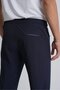 Navy Blue Lace-Up Waist Elasticated Leg Comfortable Fit Zippered Men's Sweatpants Bottom - 7