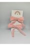 Ribbon Model Purple and Pink Colored Four-Piece Buckle Set - 3