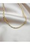 Steel Twist Chain Necklace Women Gold Color Elegant Minimal - 3