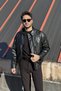 Shirt Collar, Oversized , Starboy Culture, Snap Fasteners & Zipper, Faux Leather Jacket 640 - 7