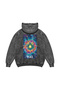 Peace Printed Oversized Unisex Washable Black Hoodie