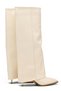 Women's Below Knee Daily Pointed Toe High Heeled Golf Detailed Boots 1405 - 4