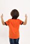 Boy's Printed Polo Neck Buttoned Short Sleeve T-Shirt - 3
