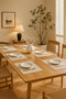 6 Pieces Natural Vintage Linen American Placemat/Placemat 35 X 45 cm Tableware Presentation Set