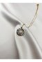 Steel Flower Design Necklace Women Gold Color Elegant Minimal - 4