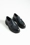 Men's Navy Blue Genuine Leather Double Buckle Eva Sole Casual Shoes - 4