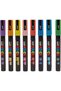 POSCA PC-3M Water Based Permanent Marker Paint Pens, Set of 8 (Glitter Colors)