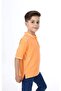 Boy's Printed Polo Neck Buttoned Short Sleeve T-Shirt - 2