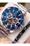 Automatic Men's Wristwatch 30 Meters Water Resistant Steel Band + Bracelet Gift Vs.B