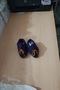 Hand-Knitted Baby Booties 1 Piece Purple (Base Mustard) [for 0 - 1 Year Old] High Quality Stylish Beautiful - 3