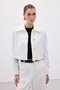 Buttoned Short Jacket - Ecru