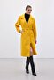 Tie-Waist Long Coat - Yellow - 2