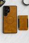 Samsung S24 Ultra Mustard Color Luteni Leather with M-Safe Feature Case and Leather with M-Safe Feature Card Holder