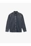 Cotton Regular Fit Long Sleeve Classic Collar Jean Shirt Jacket - 3