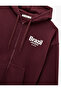 Fleece-Lined Long Sleeve Pocket Zippered Back Printed Hooded Sweatshirt - 4