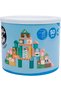 Set 50 cuburi de lemn Smart&Fun, Multicolor