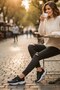 Women's Black Sneaker Shoes - 4