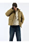 Long Sleeve Hooded Pocket Detailed Zippered Slim Fit Mock Neck Winter Puffer Coat - 2