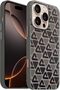 iPhone 16 Pro Leather Back Cover, Triangle Pattern, Shockproof (Brown)