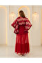 Women's Long Tulle Lace Dressing Gown - 2