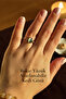 Copper Cat Eye Green Ring Adjustable Real Genuine 100% Copper Natural Stone