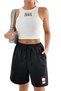 2Pcs Black 2-Pack Solid Color Women's Regular Sports Athlete Shorts - 3