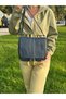 Genuine Leather, Crossbody Strap, Casual Bag, Women's Shoulder Bag, Navy Blue, 26*25*8 cm - 4