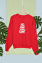 No Pain No Gain Printed Cotton Long Sleeve 3 Thread Sha Fleece-Lined Nisex Sweatshirt