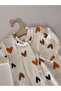 Cotton Heart Patterned Booties Jumpsuit - 2