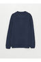 Stand Collar Self Patterned Boys' Knitwear Sweater - 5
