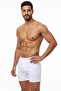 5 Pieces White 100% Cotton Comfortable Cut Men's Long Underwear Boxer - 5