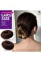 Donut Hair Bun Maker (Dark Brown) Set of 7 Pieces - 5
