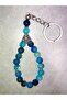 Blue Agate Natural Stone Rosary Keychain - 2