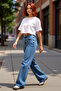 Women's High Waist Wide Leg Denim Pants Functional Durable Quality Comfortable Aesthetic
