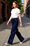 Women's Wide Leg Culotte Jean Pants Functional Durable Quality Comfortable Aesthetic Stylish