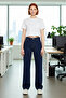 Women's Dark High Waist Straight Cut Denim Pants Functional Durable Quality Comfortable Stylish - 3