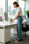 Women's Open High Waist Straight Cut Denim Pants Functional Durable Quality Aesthetic - 3