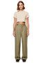 Women's Khaki High Waist Wide Leg Woven Pants Functional Durable Quality Comfortable Stylish - 5