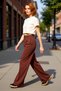Women's Khaki High Waist Wide Leg Pleated Woven Pants Functional Durable Quality Stylish