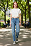 Women's Open High Waist Straight Cut Denim Pants Functional Durable Quality Aesthetic - 2