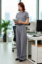 Women's High Waist Pleated Wide Leg Pants Functional Durable Quality Comfortable Modern - 3