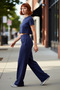 Women's Wide Cut High Waist Anthracite Trousers Functional Durable Quality Comfortable Stylish